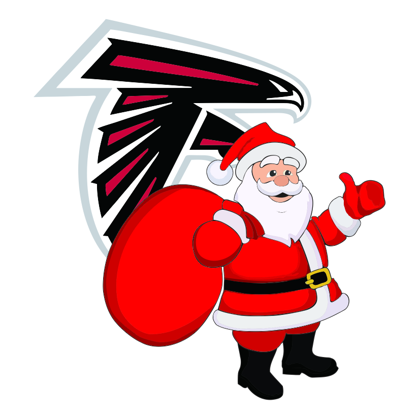 Atlanta Falcons Santa Claus Logo iron on paper